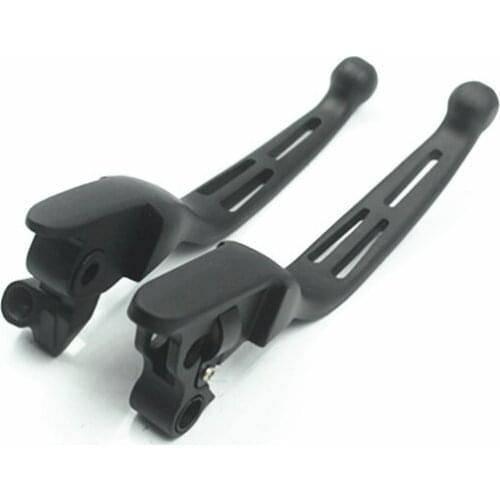 Drag Black Slotted Clutch Brake Levers For Harley Road Glide Electra Glide Street Glide Tri Glide Touring Custom
