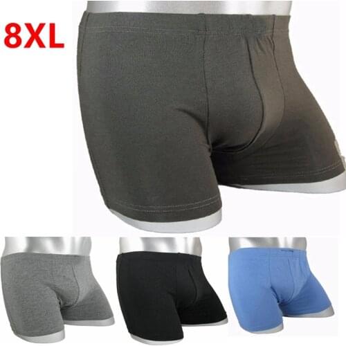 Big size underpants mens Boxers plus size cotton absorbent sweat corners large size shorts breathable cotton underwear 8XL 7XL