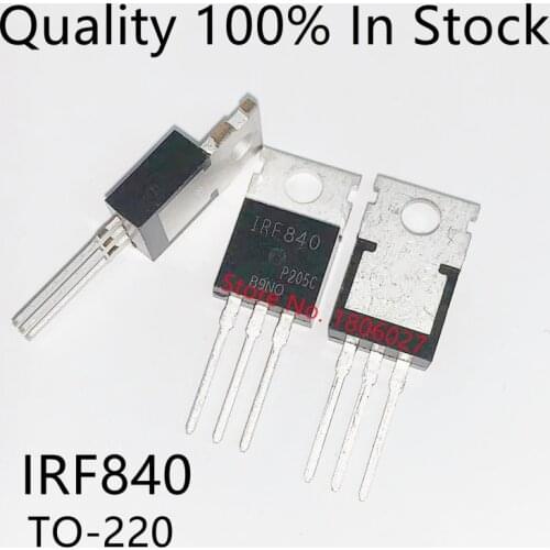 10pcs/lot IRF840 IRF840PBF TO-220 N-channel 8A 500V FET