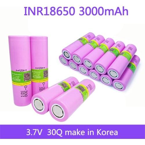 100% Orignal For New INR18650 30Q 18650 3000mAh lithium Rechargeable battery For High discharge Batteries