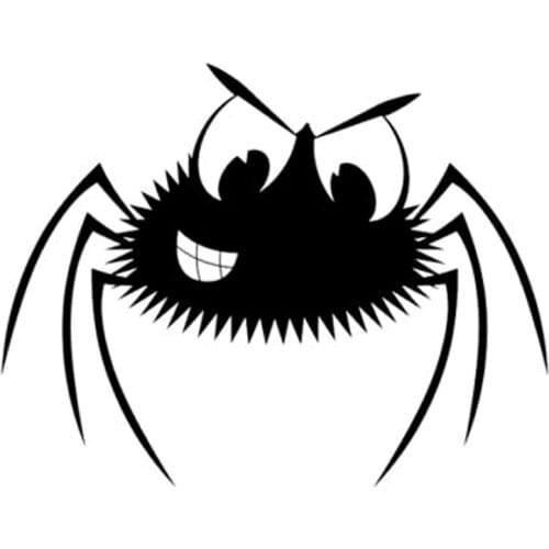 17.9cm*14cm Spider Fashion Decor Car-Styling Vinyl Stickers Decals Black/Silver S3-7012