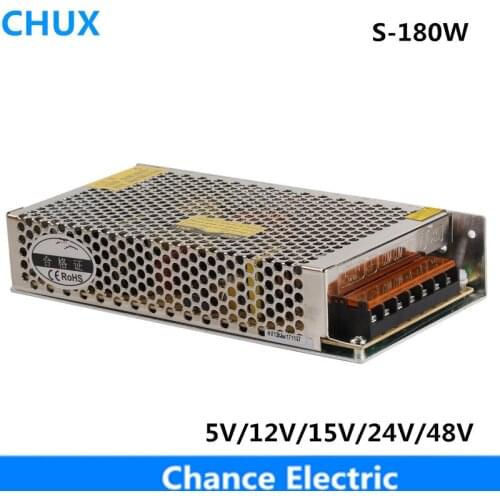 180W 5V Single Output Switching power supply 12V 15V 24V 48V for LED Strip light AC to DC (S-180W-5v)