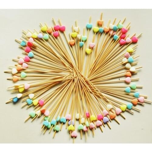 4.7" Cocktail Sticks Party Frilled Toothpicks Sandwich Appetizer Cocktail Picks Party Supplies Plates Picks 100PCS/LOT