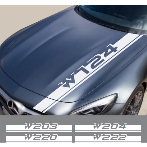 Car Sticker For Mercedes W203 W204 W205 W211 W212 W213 W124 W176 W108 W126 W140 W168 W169 W177 Car Accessories Hood Bonnet Decal