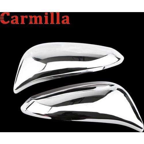 Carmilla 2pcs/set ABS Chrome Car Rearview Mirror Cover Side Mirror Cover Sticker For Toyota Innova 2016 2017 Modification