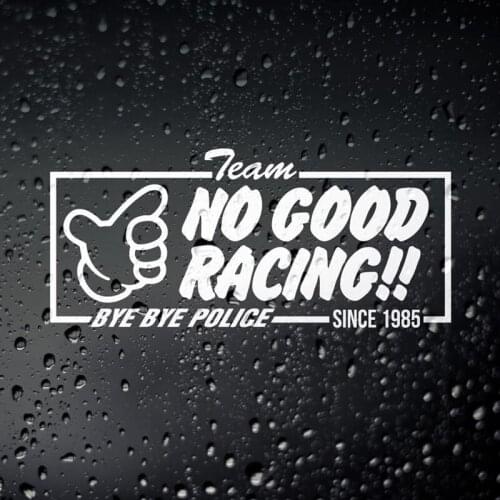 Black/Sliver Team No Good Racing JDM Japanese Car Sticker Small/Big Size Removable Waterproof Window Body Decal CL675