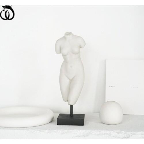 WU CHEN LONG 37cm Abstract Brokeback Girl Arts Sculpture Human Body Venus Bust Figure Statue Resin Craft Home Decoration R6696