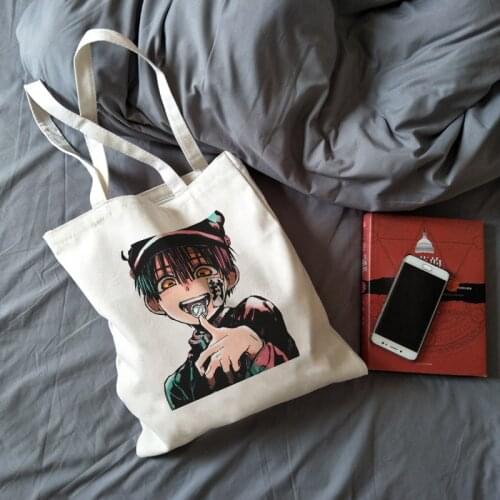 Hanako Kun Canvas Bag Japanese Cartoon women Shoulder Bag Casual Hip Hop Harajuku kawaii Female Bag Vintage Punk Shopping Bags