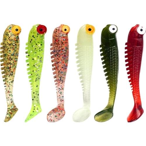 6Pcs Shiner Artificial Silicone Fishing Soft Lures Bait Swimbaits for Fish Wobblers Carp Fishing Bait Tackle Accessories