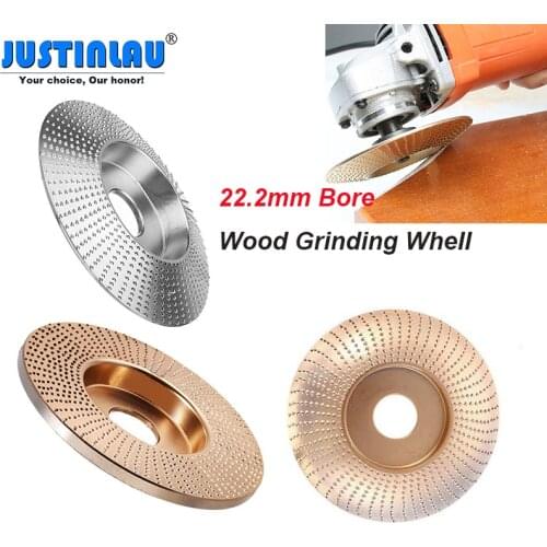 JUSTINLAU 4.25in Tungsten Carbide Wood Shaping Disc Carving Disc 22.2mm Bore Sanding Grinder Wheel for 115/125 Angle Grinder