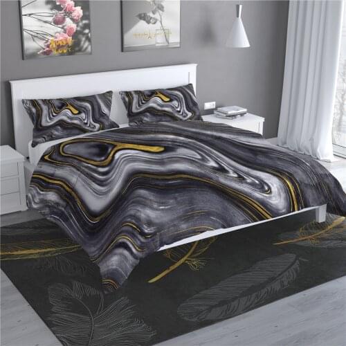 Nordic Abstract Marble Duvet Cover Set For Single Double Bed Bedding Set Luxury Euro Queen King Size Pillowcase Quilt Cover Set
