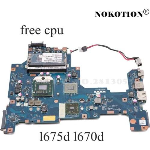NOKOTION K000103970 LA-6053P laptop Motherboard Main Board for Toshiba L670D L675D S1 DDR3 ATI Mobility Radeon HD4200 free cpu