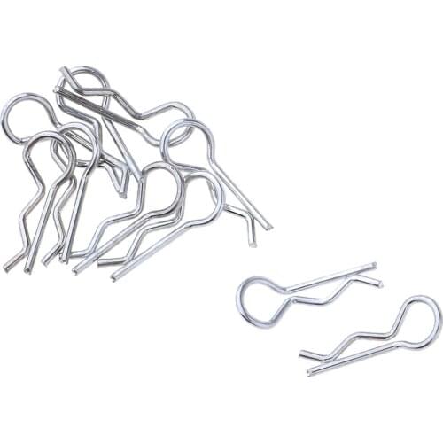 Metal Body Clip Cotter Pins R-Pin for WLtoys 1/28 RC Car Models, Pack of 10