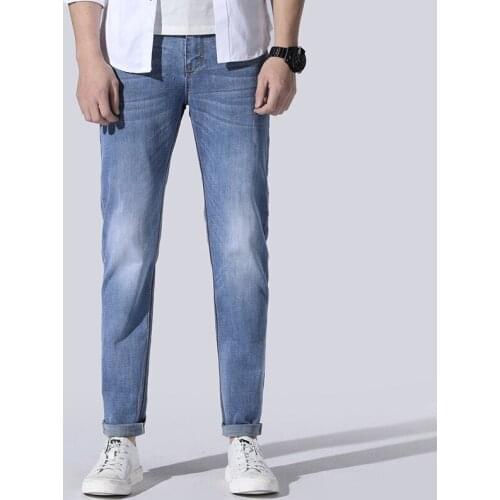 Classic Blue Jeans Men Elastic 2020 Stretch Pants Homme Plus Size 46 Denim Skinny Jeans Men