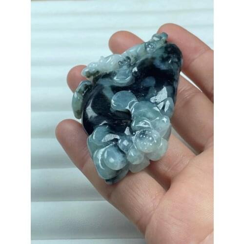 Natural 7A Myanmar jade Handcarved jade moon jade pendant jade necklace men pendants jewelry jade necklaces