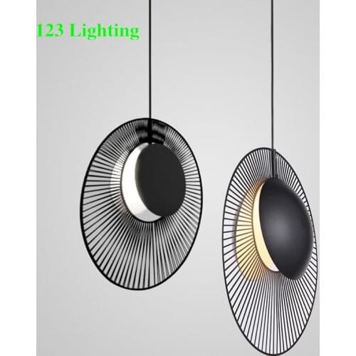 New Style Indoor LED Pendant lights Black Metal Restaurant Lamp Loft Bedroom Hanging Light Fixtures E14 Bulb Cable Adjustable