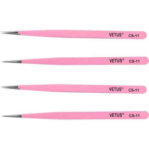 5pcs/Lot VETUS Eyelash Extension Tweezers Stainless Steel Non-magnetic Makeup Tools Nails Decoration Picker Manicure Set