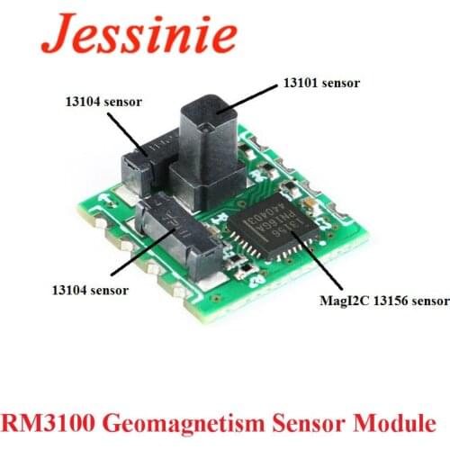 PNI RM3100 Geomagnetism Sensor Module Triaxial Magnetic Field Sensor SPI Interface High Accuracy 13156 13104 13101
