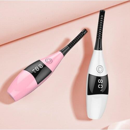 Heated Eyelash Curler Electric Eyelash Comb LCD Display 4 Temperature Gears Rechargeable Quick Heating Curling