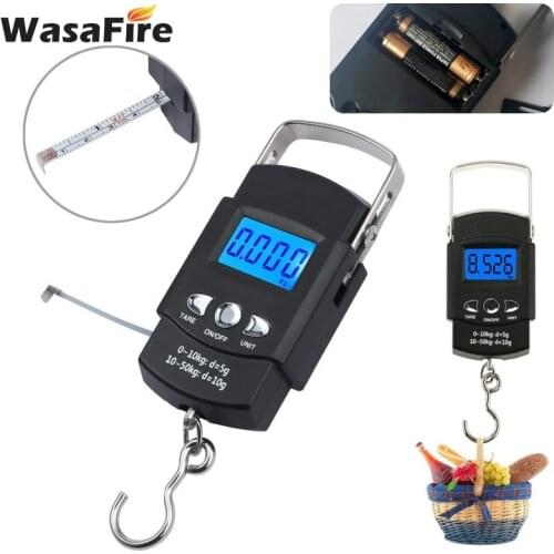 Portable 50KG/10g Hanging Scale Pocket Digital LCD Display Scale BackLight Electronic Fishing Weights Luggage Scales