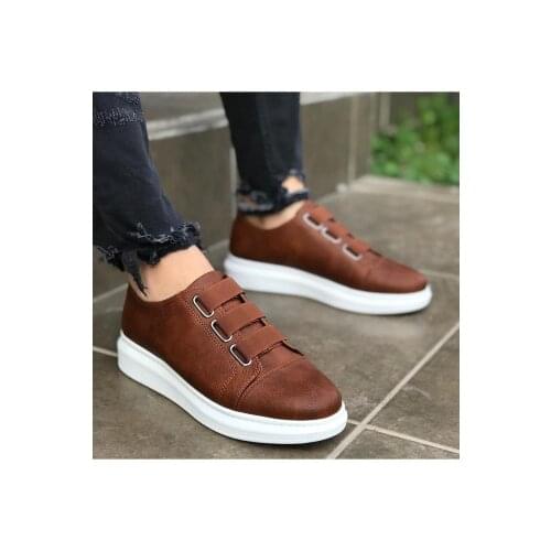 Wagoon WG026 Tan Thick Sole Casual Men Shoes