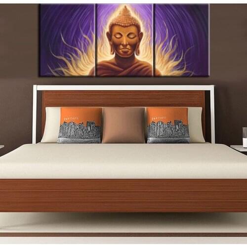 Artist Hand-painted Modern Buddha Portrait Oil Painting On Canvas Handmade Buddha Portrait Oil Painting For Living Room