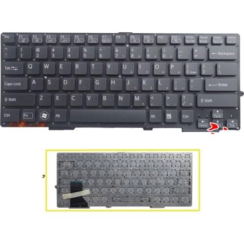 SSEA Brand New US Keyboard black for Sony VAIO SVE-13 SVS13 SVS1311 SVS131 SVS13118 without frame laptop