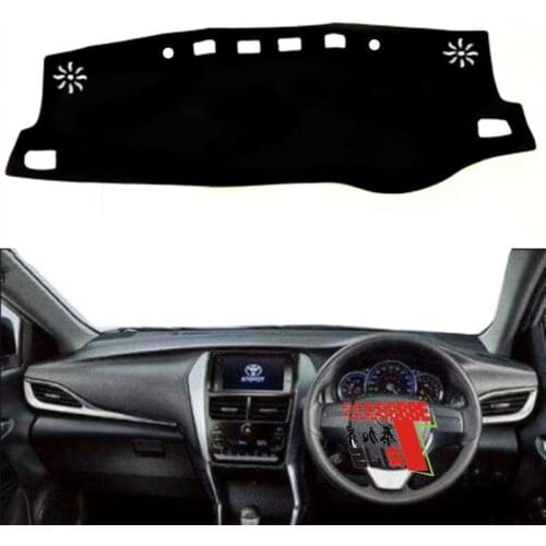 Taijs Right Hand Drive Decoration Polyetser Fiber Car Dashboard Cover Dashmat for Toyota VIOS YARIS 2019 2020 2021 New Model