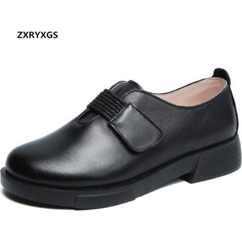 Hot 2021 New Spring 100% Natural Genuine Leather Shoes Flat Shoes Woman Fashion Casual All-match Soft Sole Non-slip Women Shoes