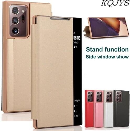 Smart Clear View Cover for Samsung Galaxy Note 20/20 Ultra 5G Flip Case Intelligent Flip Cover For Galaxy S20 Plus/20 Ultra 5G