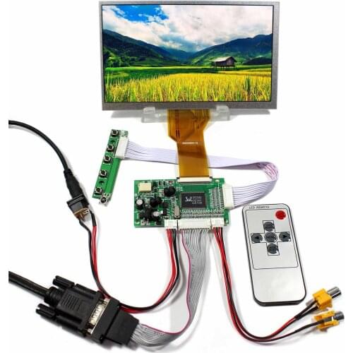 VGA 2AV lcd driver board+7inch 800x480 AT070TN93 EJ070NA-03A 3mm thickness lcd