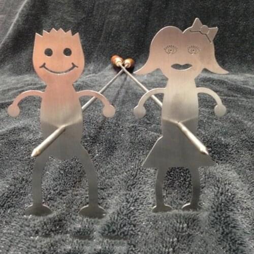 Stainless Steel Hot Dog Marshmallow Roasters Novelty Women Men Shaped Roasting Tool Campfire Grill Skewer For Barbecue