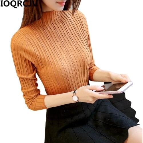 2019 Autumn Winter New Korean Turtleneck Women Sweater And Pullover Jacket Long Sleeve Casual Knitted Sweaters Jumper Pull Femme