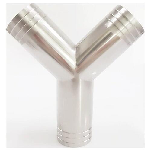 12.7mm 16mm 19mm 25mm 32mm 38mm 45mm 51mm OD Hose Barb 304 Stainless Steel Sanitary Y Type Connector Pipe Fitting For Homebrew