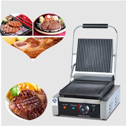 220V stainless steel electric sandwich panini press grill ZF