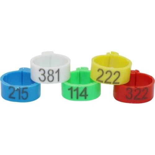 500 Pcs NO.001~500 Chicken Foot Ring Poultry Foot Ring 1.6cm Inner Diameter Pheasant Duck Bird Plastic Poultry Farming Tools