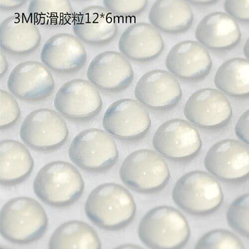 64PCS 12mm x 6mm clear anti slip silicone rubber plastic bumper damper shock absorber 3M self-adhesive silicone feet pads