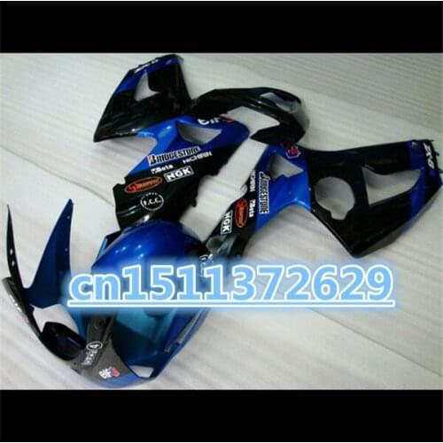 ABS Black Blue Fairing Fit for Ninja ZX6R ZX-6R 03 04 Race Cover Racing Seat Body Work Mid Side ZX-6R 03 04