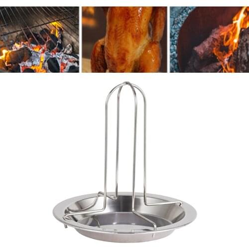 Kitchen accessories Barbecue Grilling Baking Cooking Pans Non-Stick Chicken Roaster Rack With Bowl bbq accessories kitchen tools