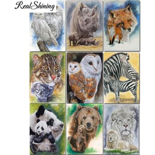 Diy 5D diamond animal full round diamond picture dot stitching pattern embroidery owls,lion,handmade decoration gift FS6668