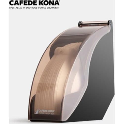 CAFEDE KONA Filter Paper Box Dustproof Organizer Shelf Rack V60 V-Shaped Filter Paper Holder Storage for Kitchen Coffee Making