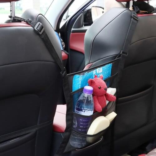 Child Auto Organizer Storage Bag For Ipad Car Seat Back Hanging Bag Holder Storage Bag For Kids Mesh Protector Mat