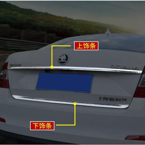 For Skoda Octavia 2018-2019Tailgate Rear Door Bottom Cover Molding Trim back door trim car Accessories Car-styling
