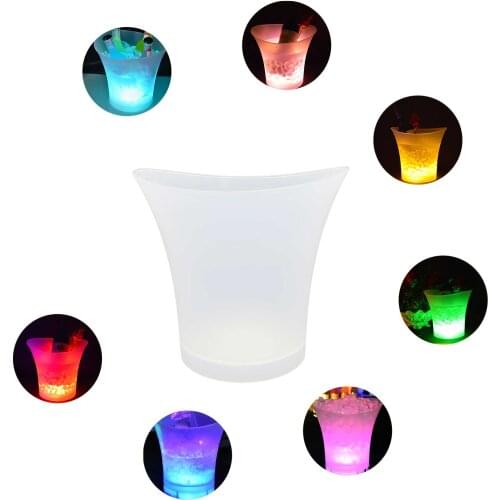 5L Ice Bucket LED Beverage Container Large-Capacity Waterproof Beer Ice Bucket Champagne Drink Container For Bar Barbecue Party