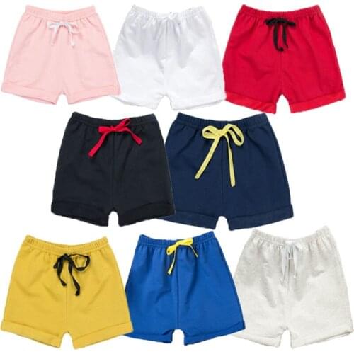 Short Pants for Children Cotton Solid Loose Shorts Childrens for Boys Girls Shorts Toddler Panties Kids Sports Wind Pants