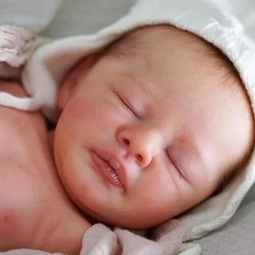 NPK 21inch Baby Big Reborn Doll Kit 53CM Sleeping Unifished Parts Doll Body K9K6
