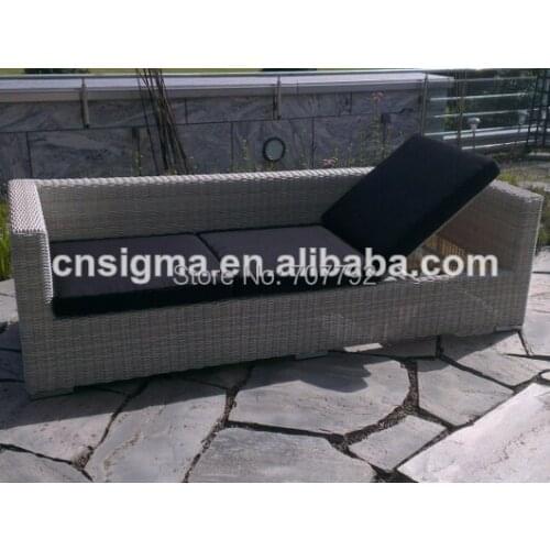 Multifunctional outdoor furniture rattan sofa bed
