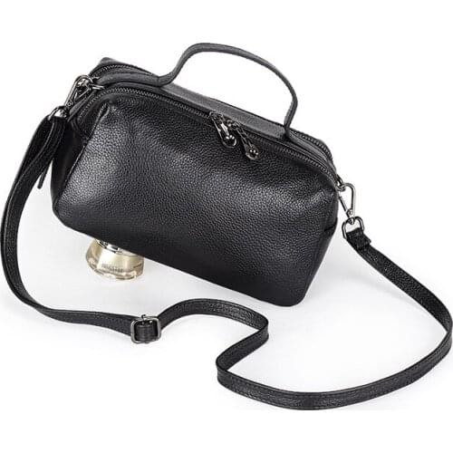 Fashion Women Genuine Leather Crossbody Bags Luxury Handbag Boston Bag Tote Lady Shoulder Bag Messenger Bags Female