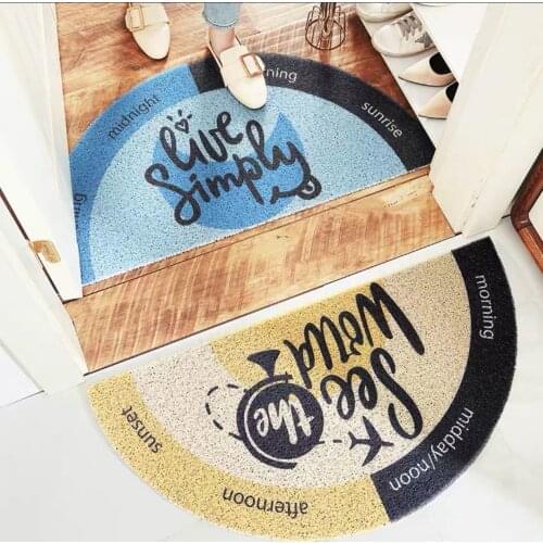 Cartoon Sand Scraping Door Entrance Welcome Mat Bath Nonslip Rug Dust Removal Carpet Wire Loop Footpad Doormat