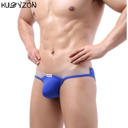New Sexy Men Underwear Men Briefs Penis Pouch Cueca Masculina Ice Silk Mens Bikini Briefs Underpants Male Panties Gay Underwear